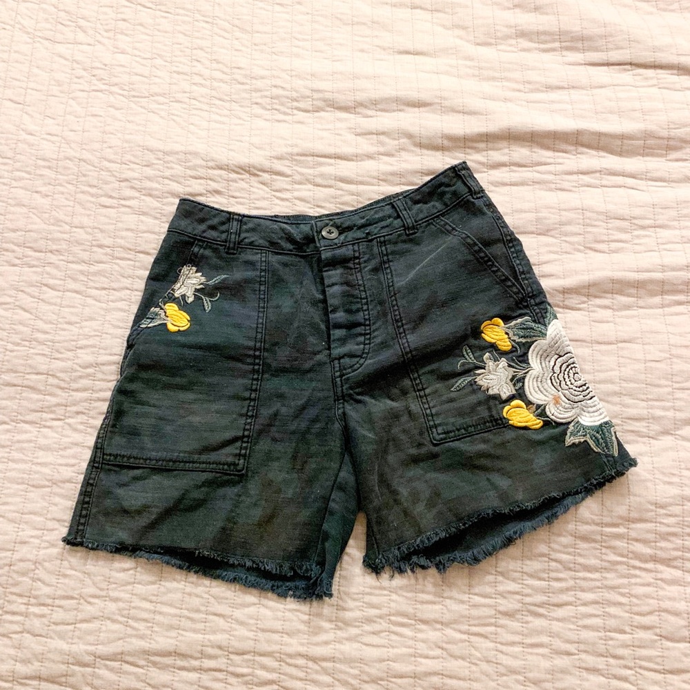 Free People Embroidered Shorts
